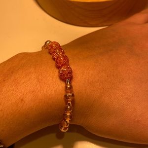 Handmade Hamsa bracelet. Fall colors!